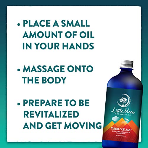 Little Moon Essentials Massage Oil - Revitalizing Aromatic Blend, Natural Ingredients - 4 oz.