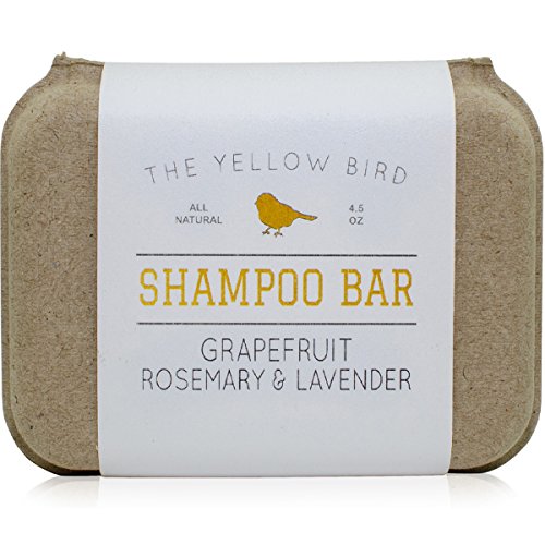 The Yellow Bird Shampoo Bar - Gentle Cleanser with Grapefruit, Rosemary & Lavender - 3.5oz