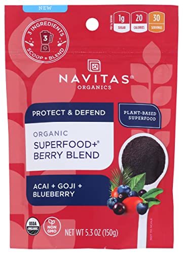 Navitas Organics Superfood+ Berry Blend - Antioxidant Boost, Plant-Based, 5.3oz