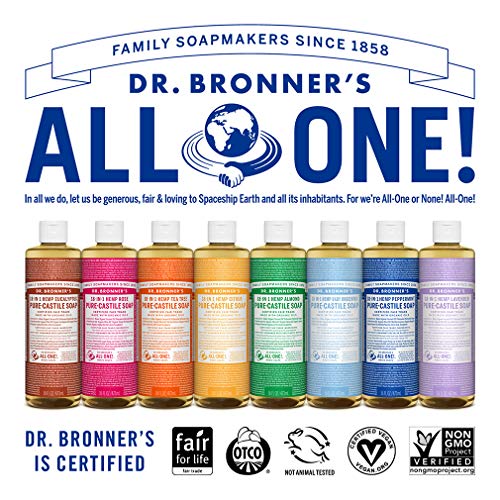 Dr. Bronner's Pure-Castile Liquid Soap - Organic Oils, Multi-Use, Vegan - Almond, 16oz