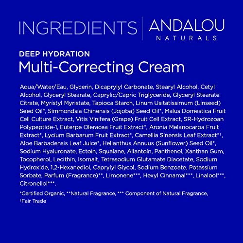 Andalou Naturals Deep Hydration Face Moisturizer - Restores Elasticity & Hydration, 1.7 fl oz