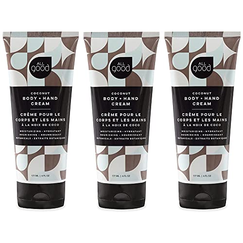 All Good Body Lotion - Hydrating Organic Formula with Calendula & Cocoa Butter - 3-Pack (Coconut)