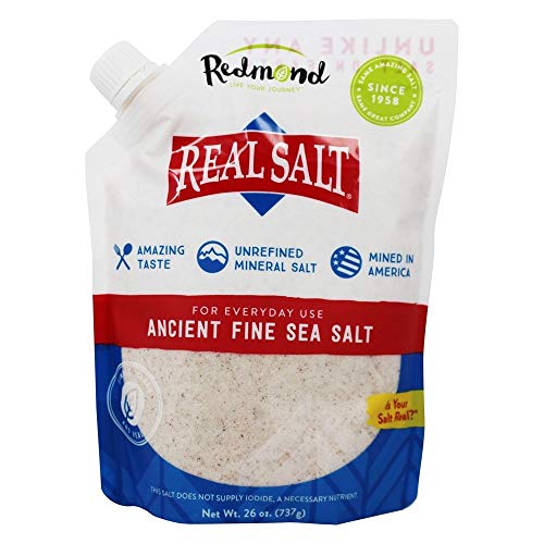 REDMOND Real Sea Salt - Natural Unrefined, Trace Minerals, Gluten Free - 26oz Pouch