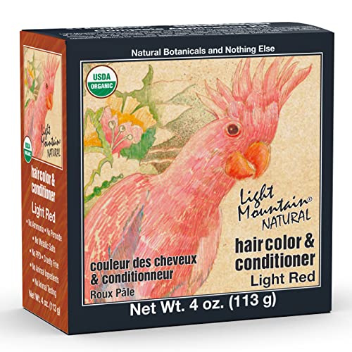 Light Mountain Henna Hair Dye - Nourishing Color with Organic Botanicals, 4 Oz