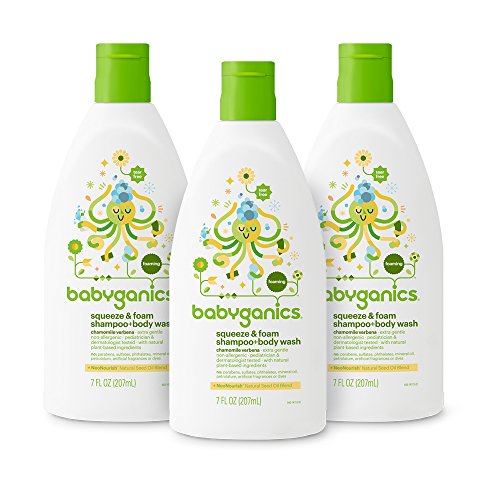 Babyganics Kids Shampoo & Body Wash - Gentle Foaming, Organic Ingredients, Tear-Free - 3 Pack