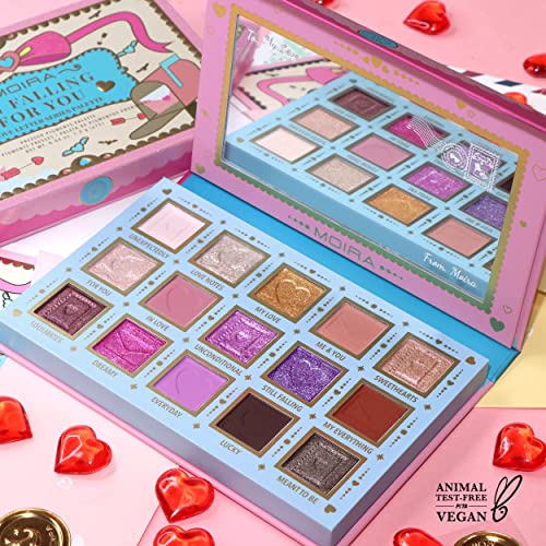 Moira Beauty I'm Falling For You Makeup Palette - Vegan, Cruelty-Free, Paraben-Free - 15 Shades