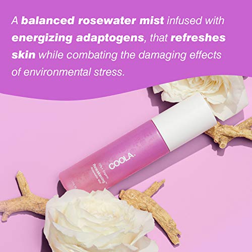 COOLA Organic Face Mist - Hydrating Rosewater with Ginseng & Green Tea Extract - 1.7 Fl Oz