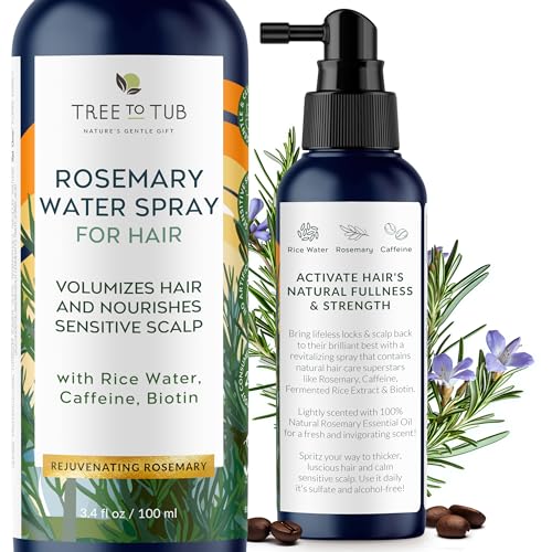 Tree To Tub Scalp & Hair Mist - Nourishing Rosemary & Rice Water for Growth, 8oz