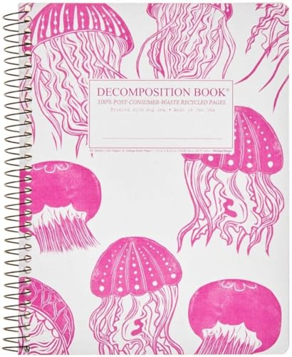 Decomposition Jellyfish Spiral Notebook - 160 Recycled Pages, Soy Ink, Made in USA - 9.75 x 7.5