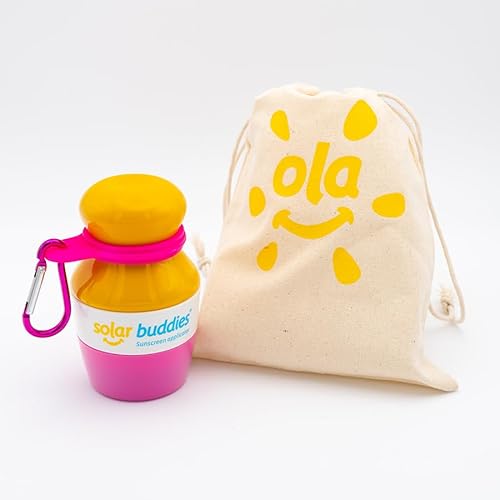 Solar Buddies Refillable Sunscreen Applicator Set - Reduce Waste, Includes Bag & Clip - 100ml