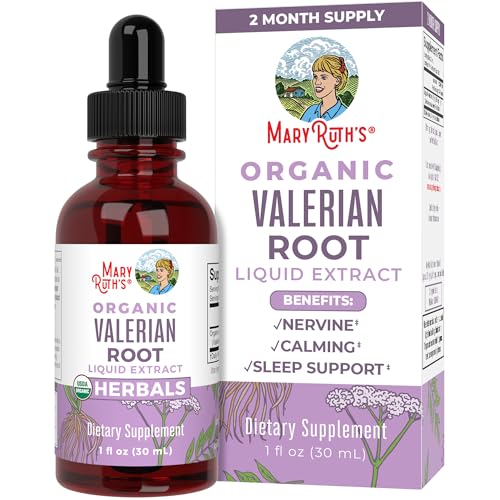 MaryRuth Organics Valerian Root Drops - Sleep Support, Vegan, Non-GMO - 60 Servings