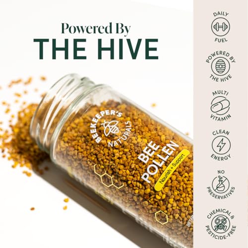 Beekeeper's Naturals Superfood - Natural Bee Pollen Granules, Rich in B Vitamins & Protein - 5.2oz