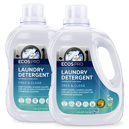 ECOS PRO Concentrated Laundry Detergent - Hypoallergenic, Biodegradable, Unscented - 170 fl oz