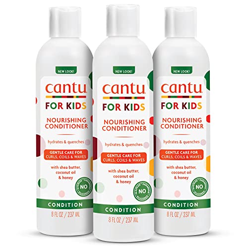 Cantu Kids Shampoo & Body Wash - Nourishes Curls, No Harsh Ingredients - 8 fl oz (Pack of 3)