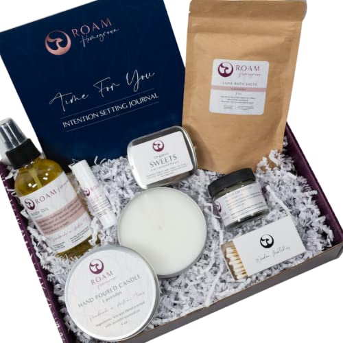 Lavender Spa Gift Set for Women - Relaxation Essentials with Organic Treats, 7-Piece Set