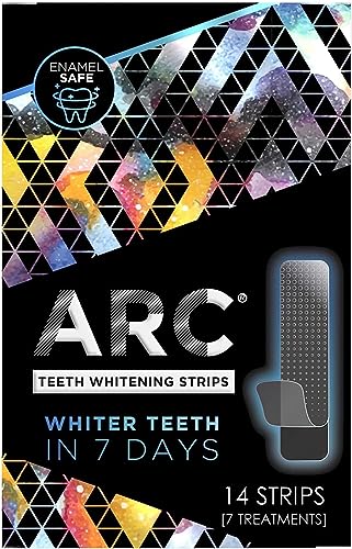 ARC Teeth Whitening Strip Kit - Easy Application, Dentist-Approved Ingredients - 14 Strips