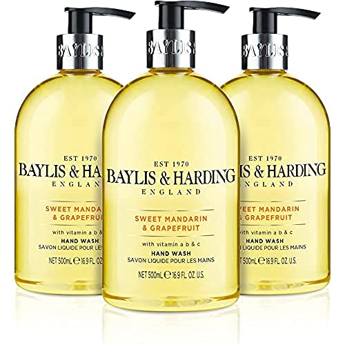 Baylis & Harding Liquid Hand Soap - Sweet Mandarin & Grapefruit, Vegan & Recyclable - 16.9oz