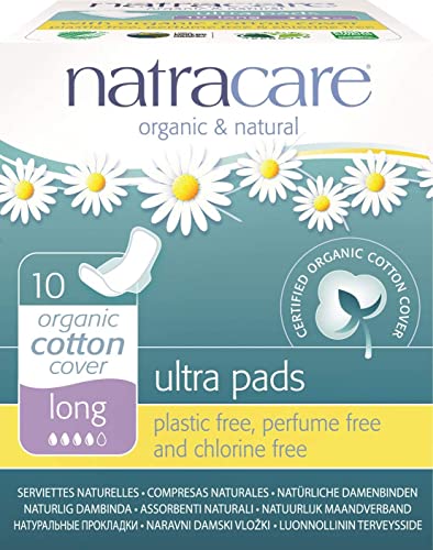 Natracare Menstrual Pads - Plastic-Free, Vegan, Biodegradable, Gynaecologist Recommended - 20 Ct