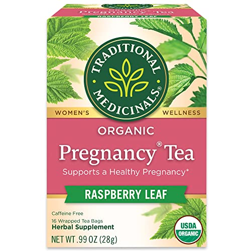 Traditional Medicinals Organic Pregnancy Tea - Supports Healthy Pregnancy, Caffeine-Free - 16 Bags