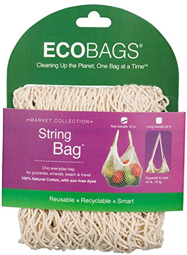 ECOBAGS Reusable Tote Bag - 100% Cotton, Biodegradable, GOTS Certified - Pack of 3