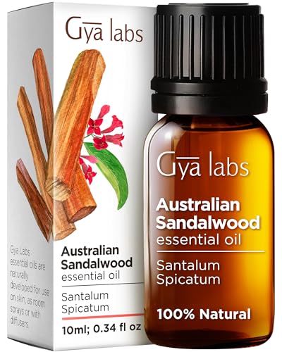 Gya Labs Australian Sandalwood Oil - Nourishes Skin & Hair, Warm Woodsy Scent - 0.34 Fl Oz