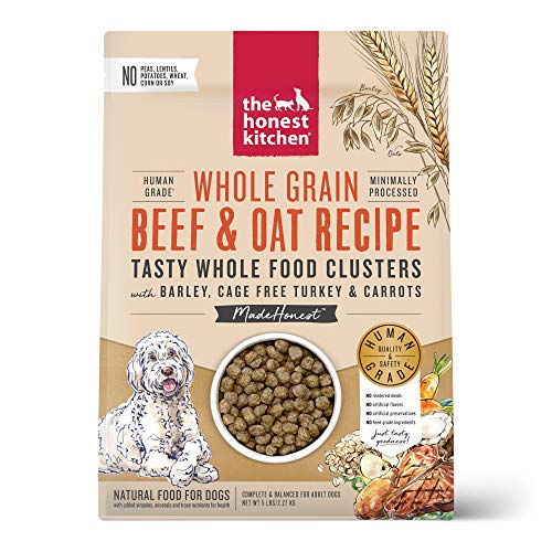 The Honest Kitchen Whole Food Clusters - Human Grade Beef & Turkey Dog Food, 5 lb Bag