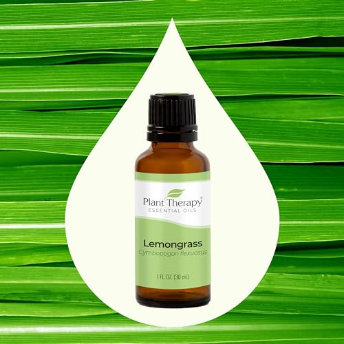 Plant Therapy Lemongrass Essential Oil - Boosts Circulation, 100% Pure, 30 mL