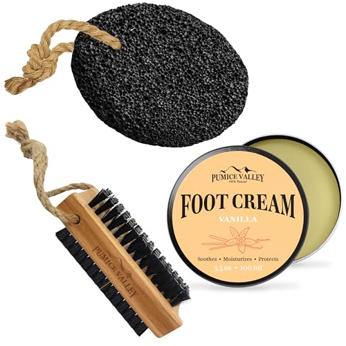 Pumice Valley Foot Cream - Hydrates & Repairs Dry Cracked Heels, Vegan, Natural Ingredients - 4oz