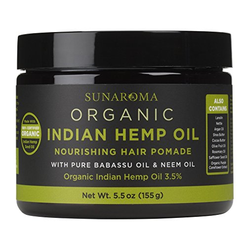 SUNAROMA Organic Hair Pomade - Thicker, Hydrated Hair, Natural Ingredients - 4oz