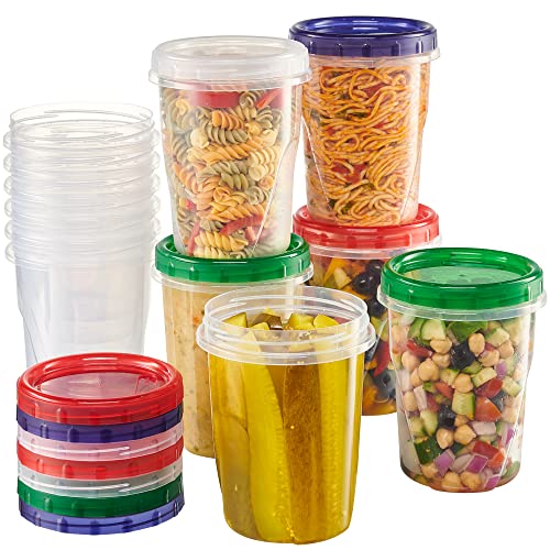 Elegant Disposables Food Storage Containers - Reusable, Leak-Proof, BPA-Free - 32oz, Pack of 12