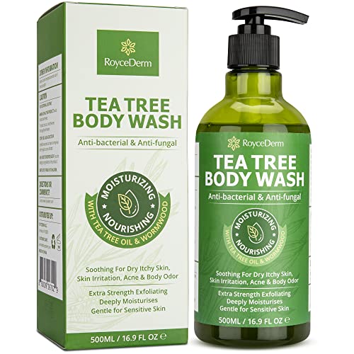 Roycederm Body Wash - Antifungal & Antibacterial Tea Tree Formula for Skin Health - 16oz