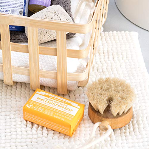 Dr. Bronner's Pure-Castile Bar Soap - Moisturizing Organic Oils, Vegan, Biodegradable - 6-Pack