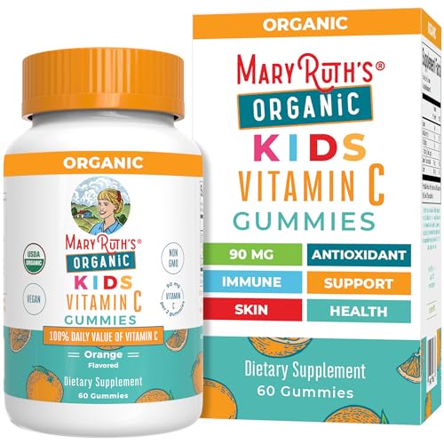 MaryRuth Organics Kids Vitamin C Gummies - Immune Support, Vegan, Non-GMO - 60 Servings