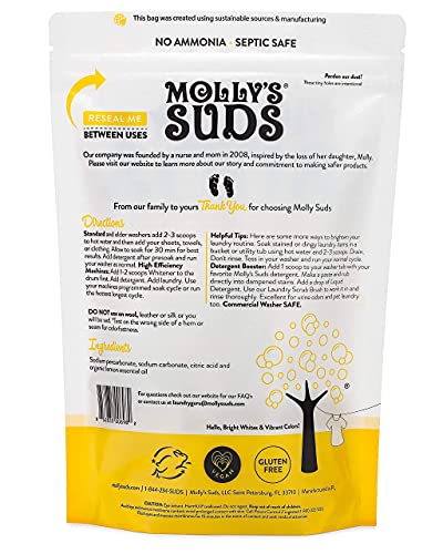 Molly's Suds Laundry Detergent Bundle - Natural Stain Removal, Safe for Sensitive Skin - 80.25oz