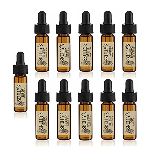 Skully's Beard Oil Sample Set - Softens & Tames, Promotes Healthy Growth - 11 x 4ml Drams