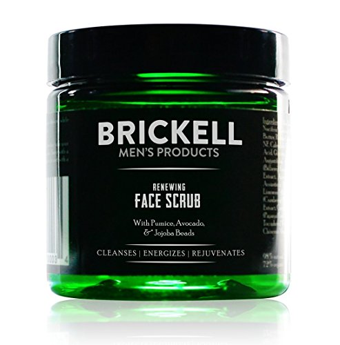 Brickell Men's Face Scrub - Deep Exfoliation, Natural Ingredients, for Clear Skin - 4oz