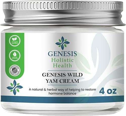 Genesis Wild Yam Cream - Hormone Balance & Relief from Menopause Symptoms - 4oz