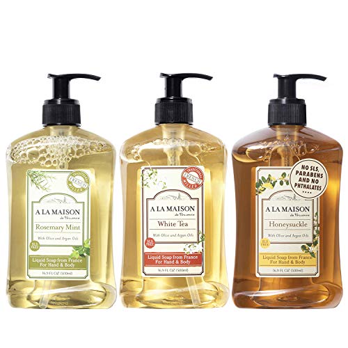 A LA MAISON Liquid Hand Soap - Nourishing Essential Oils, Vegan & Cruelty-Free - 3 Pack, 16.9oz