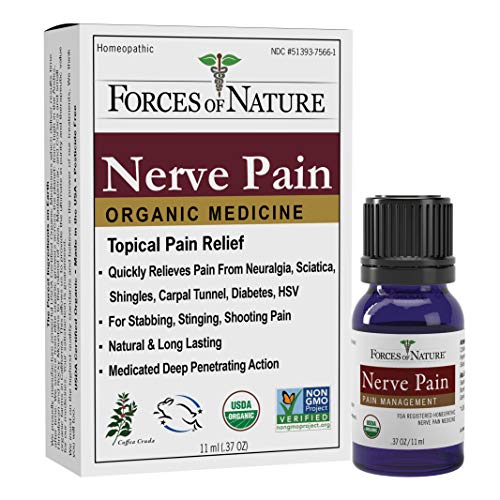 Forces of Nature Nerve Pain Management Oil - Fast Relief, Certified Organic, Vegan - 11ml