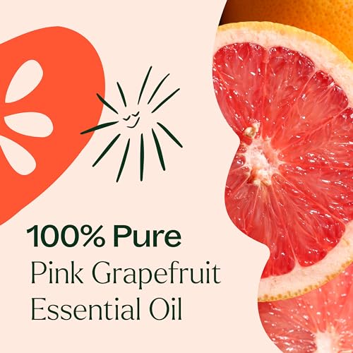 Plant Therapy Pink Grapefruit Essential Oil - 100% Pure, Uplifting Citrus Scent - 10 mL