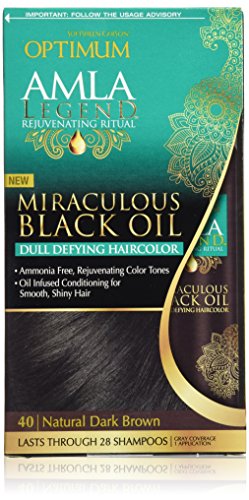 Optimum Care Hair Oil - Revitalizes Dull Hair, Lasts 28 Shampoos - Natural Dark Brown