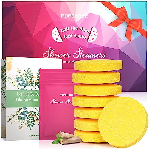 POPCHOSE Shower Steamer Gift Set - Aromatherapy for Relaxation, Sandalwood - 8 Pack