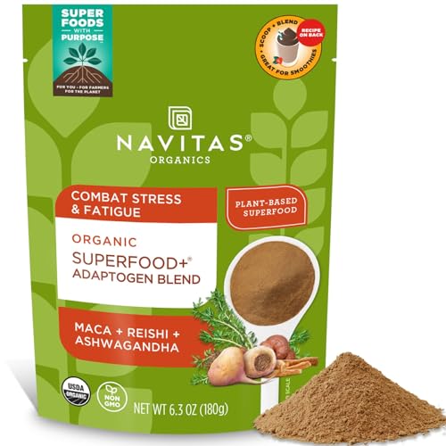 Navitas Organics Superfood+ Adaptogen Blend - Stress Support, Organic, Non-GMO, Vegan - 6.3oz