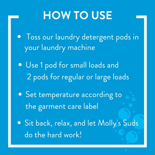 Molly's Suds Laundry Pods & XL Wool Dryer Balls Bundle - Gentle, Plant-Based, 120 Loads