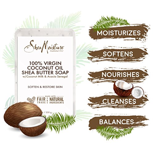 SheaMoisture Bar Soap - Nourishing Coconut Oil & Milk, Softens Skin - 8oz