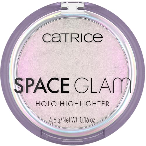 Catrice Space Glam Holo Highlighter - Iridescent Glow, Vegan & Cruelty Free - Pink, Gold, Green