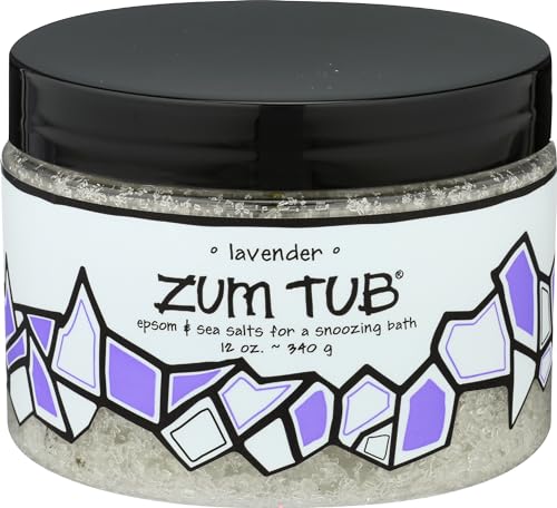 Indigo Wild Zum Tub Essential Oil - Deeply Moisturizing Lavender Epsom Salt Blend - 12oz