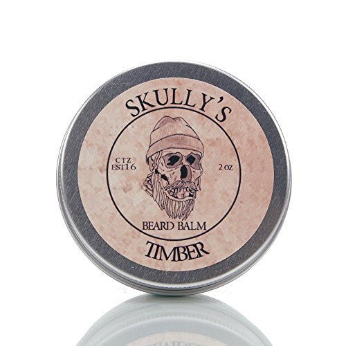 Skully's Timber Beard Balm - Deep Conditioning, Promotes Healthy Growth, Warm Amber Scent - 2oz