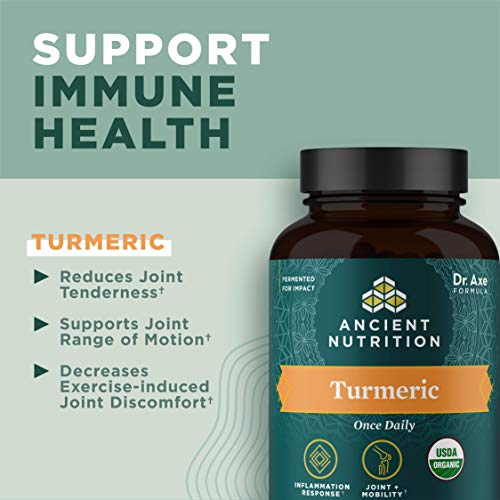 Ancient Nutrition Turmeric Capsules - Supports Joint Health & Inflammation Relief - 30 Tablets