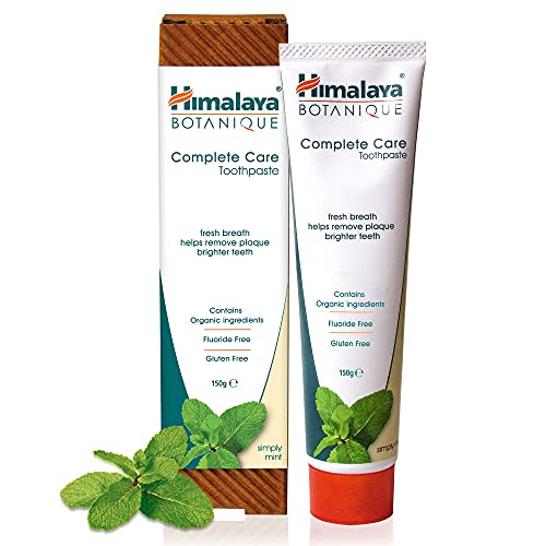 Himalaya Botanique Toothpaste - Herbal Plaque Fighter, Fresh Mint, Fluoride-Free - 5.29oz